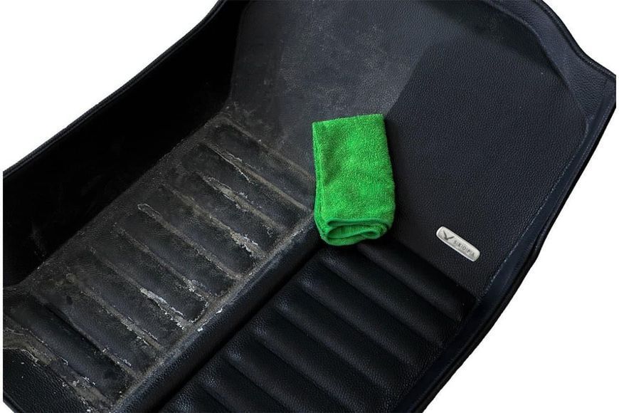 5D коврики Skopa Lexus CT200 2013- &mdash; экокожа, полное закрытие пола KM-423 Black фото