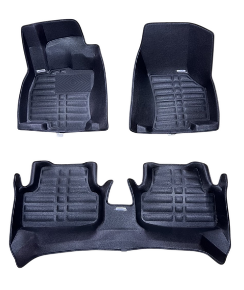 5D килимки Skopa Volkswagen Golf 8 2020- &mdash; екошкіра, повне закриття підлоги KM-367 Black фото