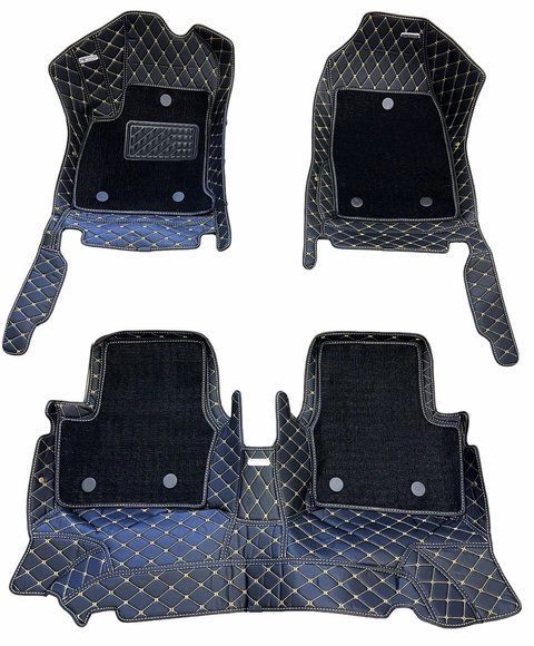 Dual 5D коврики Skopa Ford Fiesta 6 пок. 2008-2019 &mdash; съемный коврик, полное закрытие пола ST-155 gold фото