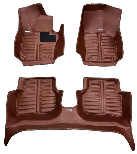 5D килимки Skopa Volkswagen Jetta VI 2010-2018 &mdash; екошкіра, повне закриття підлоги KM-06 brown фото