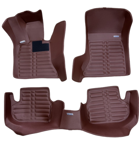 5D килимки Skopa BMW 5-Series RWD F10 2010-2017 &mdash; екошкіра, повне закриття підлоги KM-183 brown фото