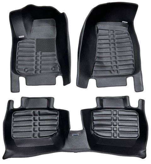 5D коврики Skopa Dodge Charger RWD 2011- &mdash; экокожа, полное закрытие пола KM-208 black фото