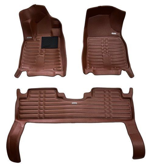 5D коврики Skopa Lexus RX III 2009-2015 &mdash; экокожа, полное закрытие пола KM-117 brown фото