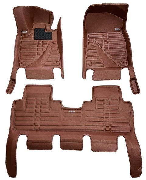 5D коврики Skopa Lexus RX IV 2015- &mdash; экокожа, полное закрытие пола KM-119 brown фото