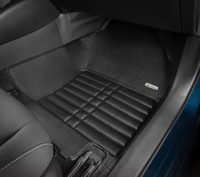 5D коврики Skopa Audi Q7 2005-2015 &mdash; экокожа, полное закрытие пола KM-19 brown фото