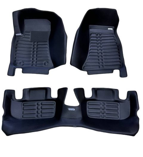5D коврики Skopa Dodge Challenger RDW 2009-2023 &mdash; экокожа, полное закрытие пола KM-247 black фото