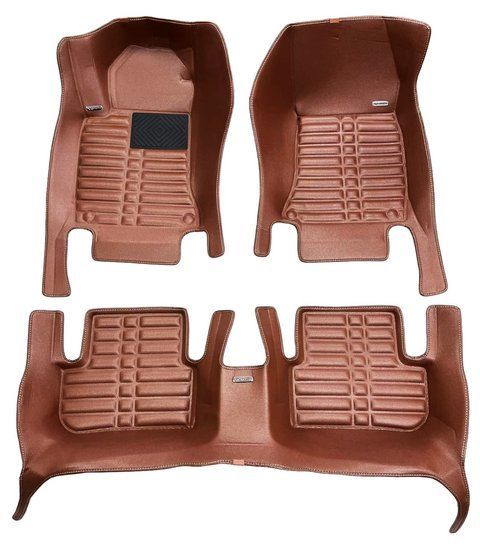 5D коврики Skopa Mercedes B-Class W246 2011- &mdash; экокожа, полное закрытие пола KM-92 brown фото