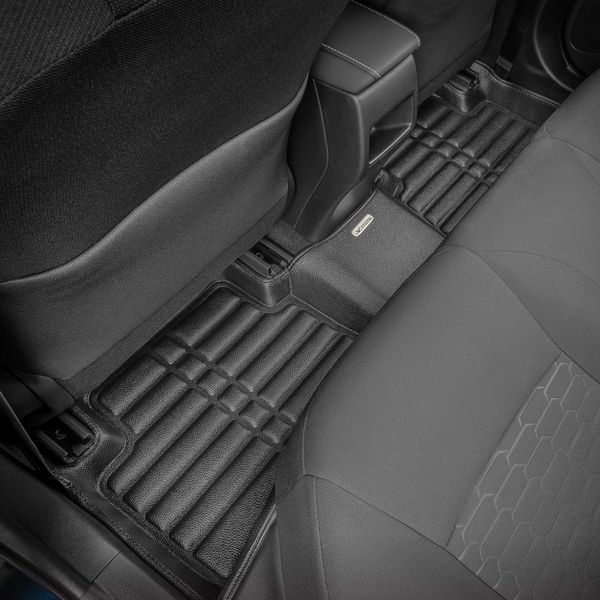 5D коврики Skopa BMW X1 F48 II 2015-2022 &mdash; экокожа, полное закрытие пола KM-133 black фото