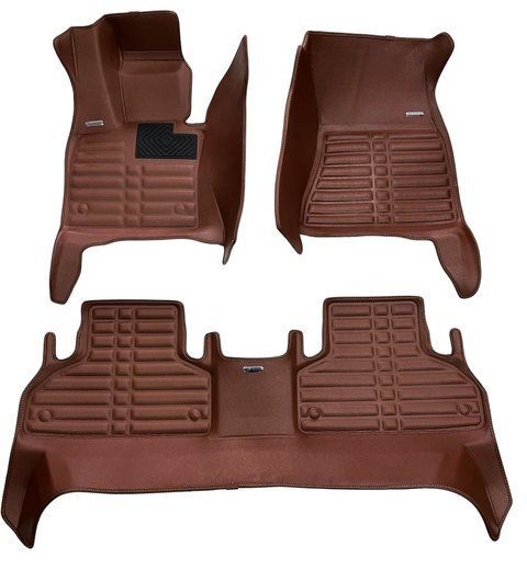 5D килимки Skopa BMW X5 F15 2013-2018 &mdash; екошкіра, повне закриття підлоги KM-25 brown фото