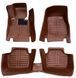 5D коврики Skopa BMW 3-Series RWD F30 2012-2018 &mdash; экокожа, полное закрытие пола KM-179 brown фото 1