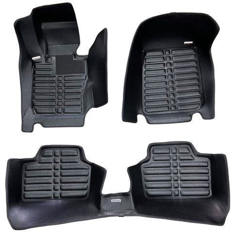 5D коврики Skopa BMW 3-Series XDRIVE E91 2005-2012 &mdash; экокожа, полное закрытие пола KM-180 black фото