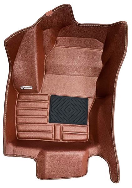 5D коврики Skopa Ford Kuga 2013-2019 &mdash; экокожа, полное закрытие пола KM-106 brown фото