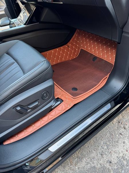 Dual 5D коврики Skopa Peugeot 307 2001-2014 &mdash; терракотовый цвет, полное закрытие пола ST-334 gold brown фото