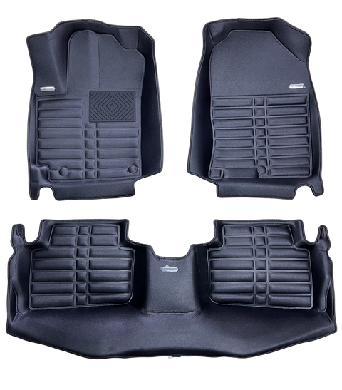5D килимки Skopa Hyundai Kona 2018-2020 &mdash; екошкіра, повне закриття підлоги KM-271 black фото